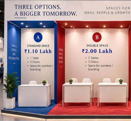 Standard and double exhibition booth layouts