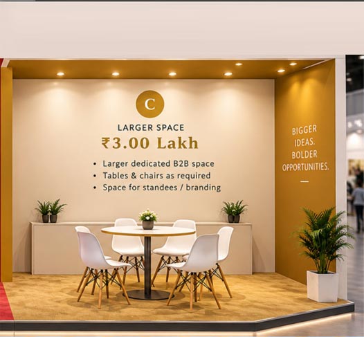 Larger exhibition booth layout